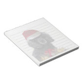 Notitieblok met kerstpoedel (Schuin)