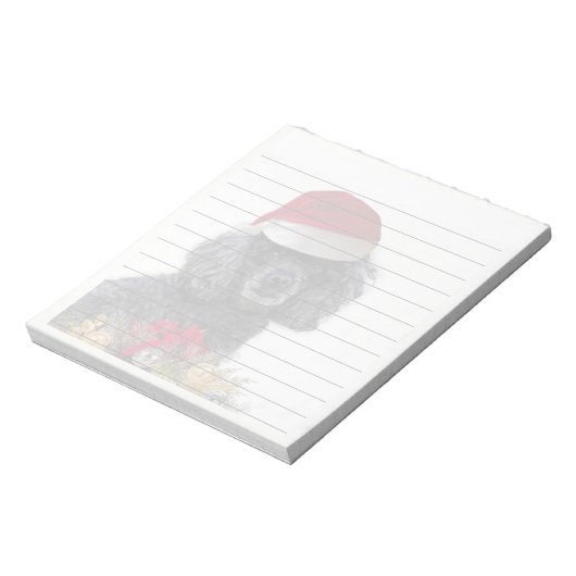 Notitieblok met kerstpoedel (Linkerzijde)