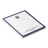  Notitieblok met Navy Lijst en Gold Logo (Schuin)