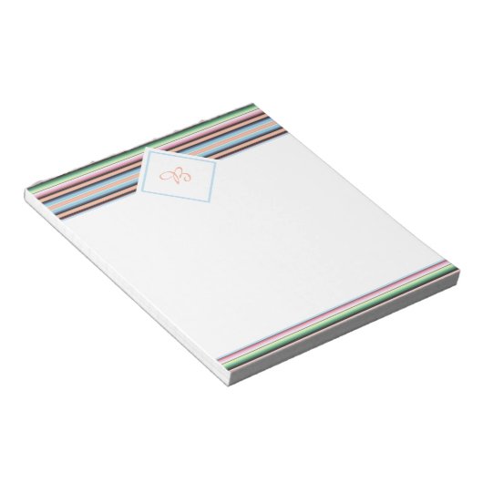 Notitieblok met pastel serape strepen (Schuin)