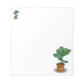 Notitieblok met potplant van een Fiddle-Leaf-Fig ( (Voorkant)