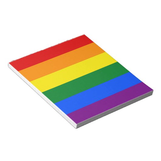 Notitieblok met Rainbow LGBT Pride Flag (Schuin)