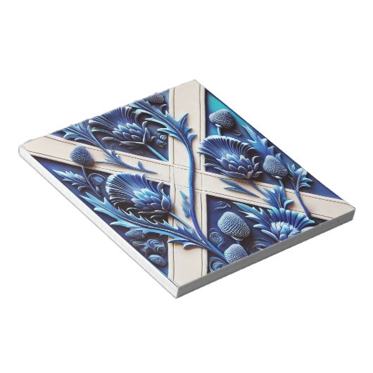 Notitieblok met Scottish Thistles Modern Design (Schuin)