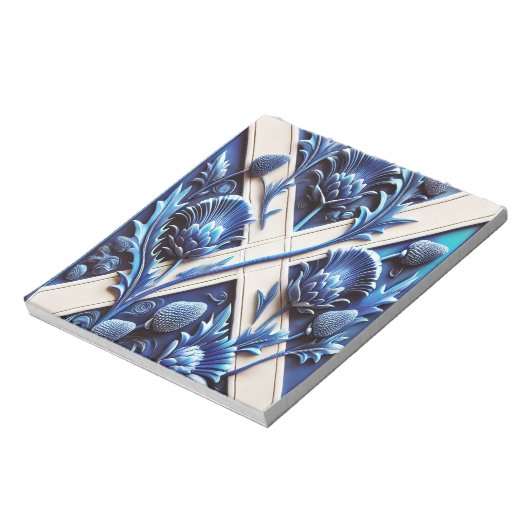 Notitieblok met Scottish Thistles Modern Design (Linkerzijde)