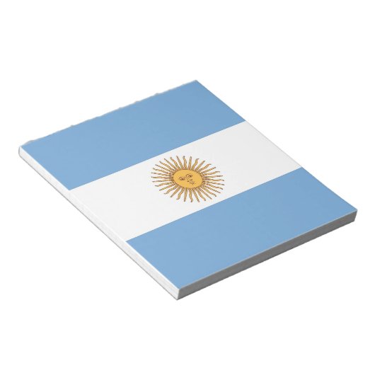 Notitieblok met vlag van Argentinië (Schuin)