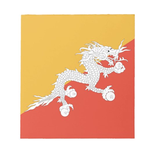Notitieblok met vlag van Bhutan (Voorkant)
