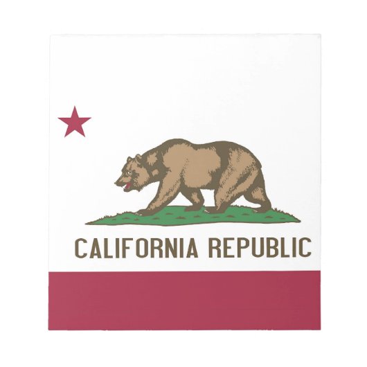 Notitieblok met vlag van Californië (Voorkant)