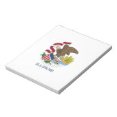 Notitieblok met vlag van de staat Illinois (Linkerzijde)