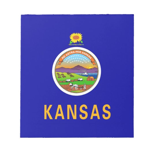 Notitieblok met vlag van de staat Kansas (Voorkant)