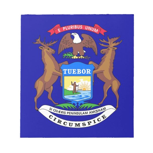 Notitieblok met vlag van de staat Michigan (Voorkant)