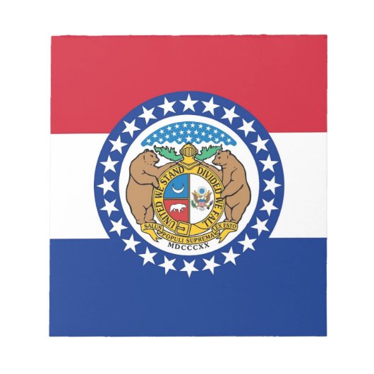 Notitieblok met vlag van de staat Missouri (Voorkant)