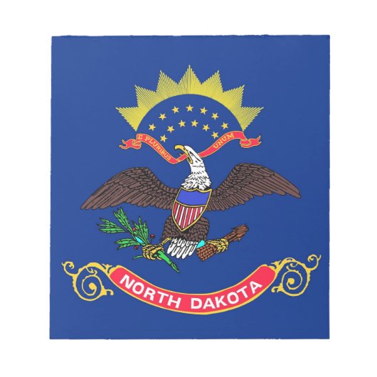 Notitieblok met vlag van de staat North Dakota (Voorkant)