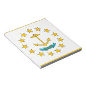 Notitieblok met vlag van de staat Rhode Island (Schuin)