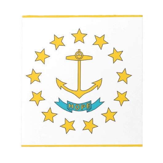 Notitieblok met vlag van de staat Rhode Island (Voorkant)