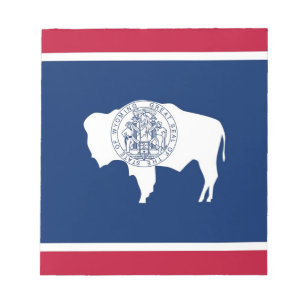 Notitieblok met vlag van de staat Wyoming