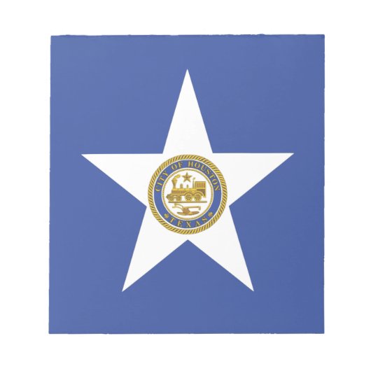 Notitieblok met vlag van Houston City, Verenigde S (Voorkant)