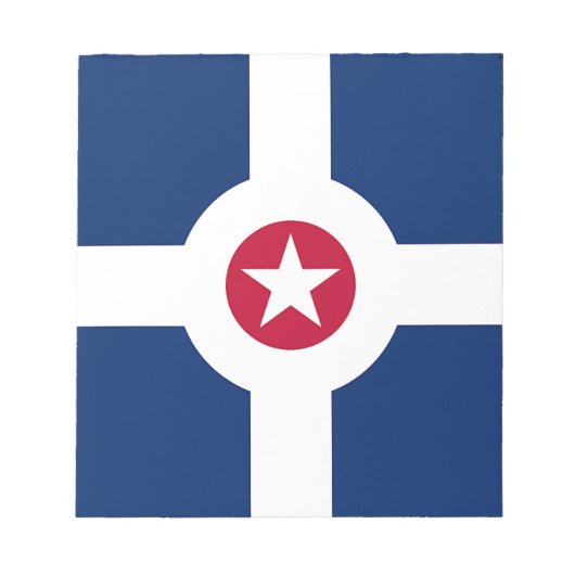 Notitieblok met vlag van Indianapolis City, Vereni (Voorkant)