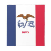 Notitieblok met vlag van Iowa (Voorkant)