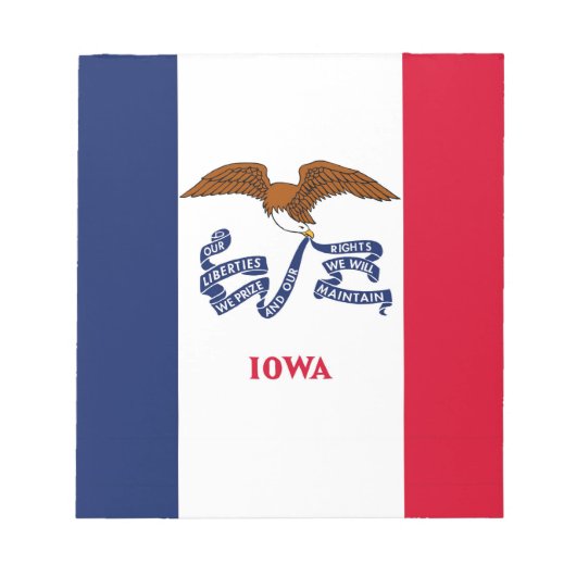 Notitieblok met vlag van Iowa (Voorkant)