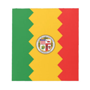 Notitieblok met vlag van Los Angeles, Californië