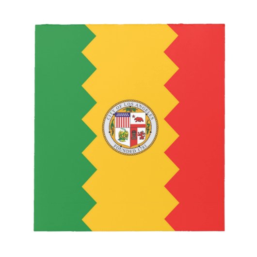 Notitieblok met vlag van Los Angeles, Californië (Voorkant)