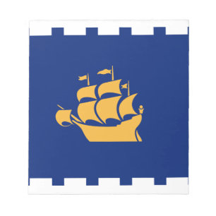 Notitieblok met vlag van Quebec City, Canada
