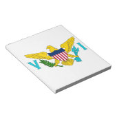 Notitieblok met vlag van Virginia Islands (Schuin)