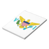 Notitieblok met vlag van Virginia Islands (Linkerzijde)