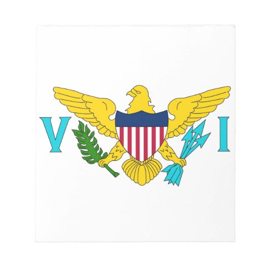 Notitieblok met vlag van Virginia Islands (Voorkant)