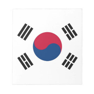 Notitieblok met vlag van Zuid-Korea