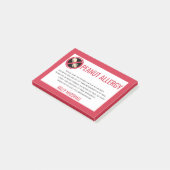 Notitieblok met waarschuwing pinda-allergie restau post-it® notes (Schuin)