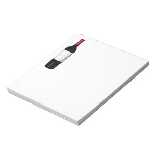 Notitieblok met wijnflesje (blanco etiket)