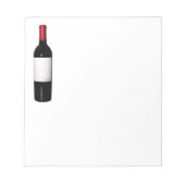 Notitieblok met wijnflesje (blanco etiket) (Voorkant)