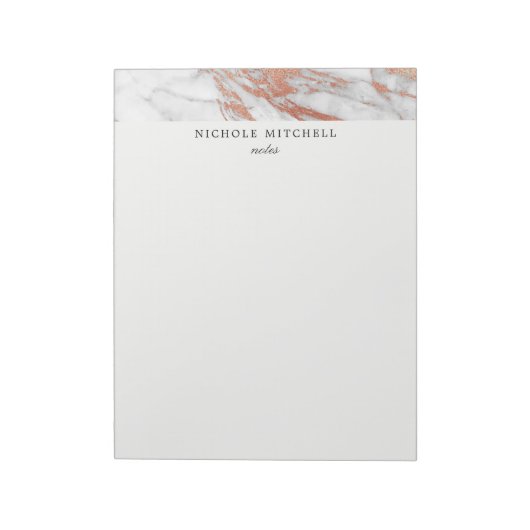 Notitieblok met witte en goudmarmer (Linkerzijde)