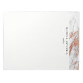 Notitieblok met witte en goudmarmer (Voorkant)
