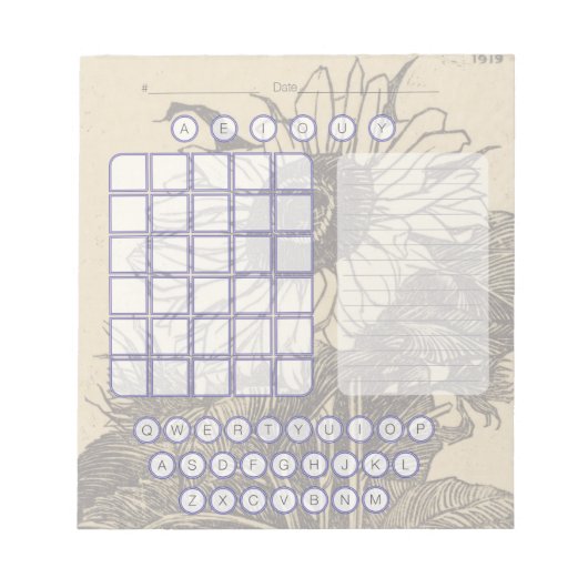 Notitieblok met woordspeling - Zonnebloem (Voorkant)