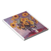 NOTITIEBLOK - MONET SUNFLOWERS (Schuin)