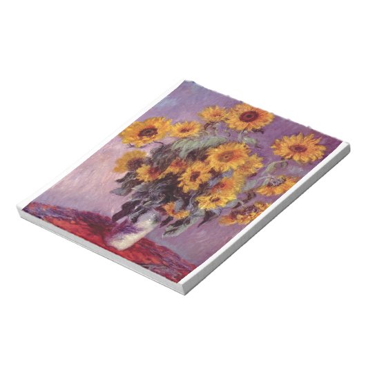 NOTITIEBLOK - MONET SUNFLOWERS (Linkerzijde)