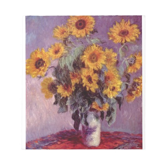 NOTITIEBLOK - MONET SUNFLOWERS (Voorkant)