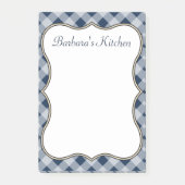 Notitieblok Navy Gingham Kitchen Post-it® Notes (Voorkant)