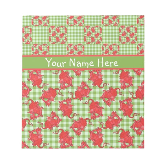 Notitieblok of jotter aan Personalisatie: rode kla (Voorkant)