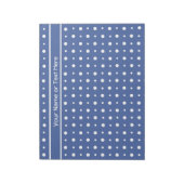 Notitieblok of jotter, donkerblauw met witte poold (Linkerzijde)
