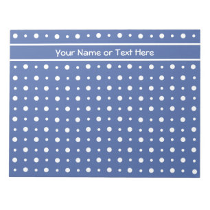Notitieblok of jotter, donkerblauw met witte poold