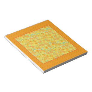Notitieblok of jotter, gouden narcissen, polka sti