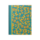 Notitieblok of Jotter, Gouden Vlinders op Blauwgro (Linkerzijde)