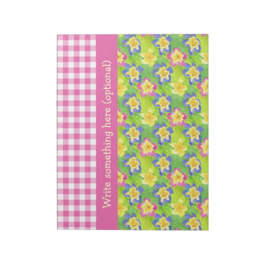 Notitieblok of Jotter om Primroses Gingham te pers (Linkerzijde)