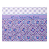 Notitieblok of jotter, Paars, witte olijven, polka (Voorkant)