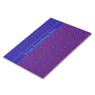 Notitieblok of jotter, Paarse en blauwe geuren, Po