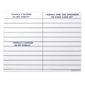 notitieblok "om te doen, om te zijn" (blauw) (Voorkant)