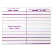 notitieblok "om te doen, om te zijn" (Paars) (Voorkant)